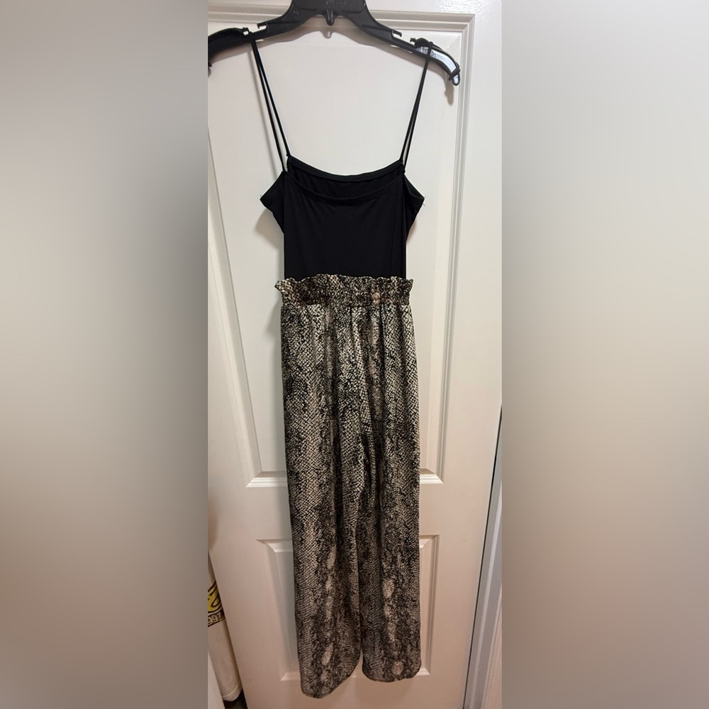 Windsor Black and Tan Snake Print jumpsuit - Picture 2 of 7